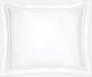 SFERRA Giza 45 Ornato White -Standard Sham 21x26