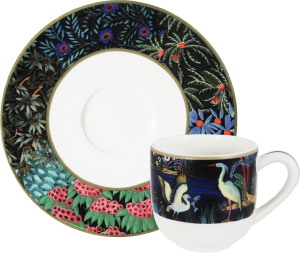 Gien Le Jardin Du Palais Espresso Cups & Saucers - Set 2