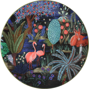 Gien Le Jardin Du Palais Dessert Plate - Flamingo - 8 2/3"