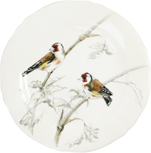 Gien Les Oiseaux De La Foret Dessert Plate Goldfinch