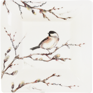 Gien Les Oiseaux De La Foret Large Square Candy Tray