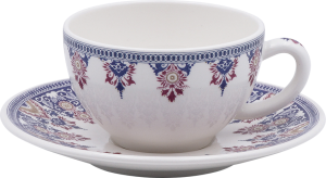 Gien Rouen Or Tea Cups & Saucers - Set 2