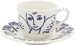 Gien Archipel Sentimental Tea Cups & Saucers - 2 Sets