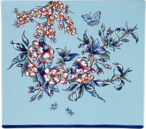Gien Le Jardin De Kyoto Square Plate - 11.5"