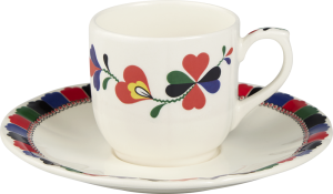 Gien Chance Folle Espresso Cups & Saucers - Set 2