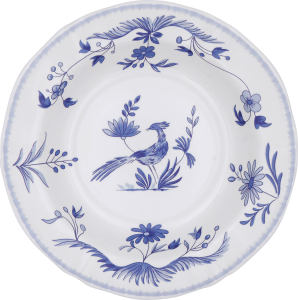 Gien Paradis Bleu Rim Soup - 9"