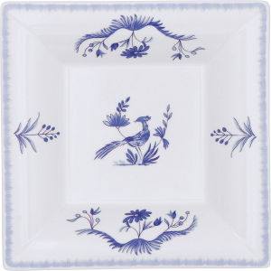 Gien Paradis Bleu Square Candy Tray - 6.75"