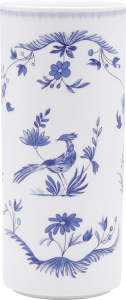 Gien Paradis Bleu Cylinder Vase / Medium - 7 3/4"