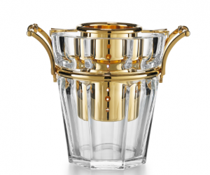 Baccarat Champagne Bucket w/ Gold Fittings