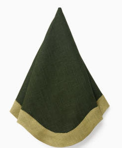Sferra Ondulato Forest/Celadon Dinner Napkin 20X20 - Set 4