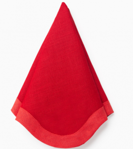 Sferra Ondulato Red/Poppy Dinner Napkin 20X20 - Set 4