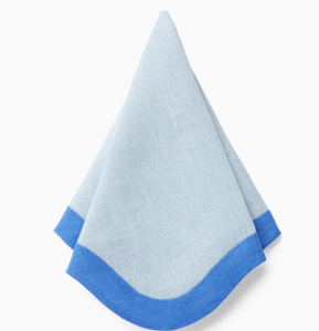 Sferra Ondulato Sky/Cobalt Dinner Napkin 20X20 - Set 4