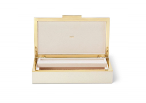 AERIN Shagreen Envelope Box - Cream