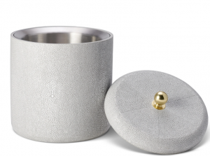 AERIN Shagreen Ice Bucket - Dove