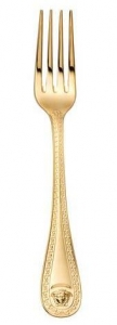 Versace Medusa Gold Table Fork Gold Plated