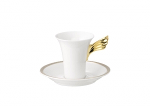 Versace Medusa D'Or After Dinner Cup + Saucer - 3oz.