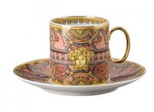Versace La Scala del Palazzo Rosa Coffee Cup & Saucer