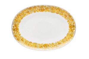 Versace Medusa Rhapsody Oval Platter - 15"