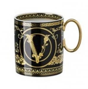 Versace Virtus Gala Black Mug w/ Handle
