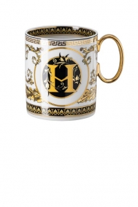 Versace Virtus Gala Alphabet Mug With Handle - H