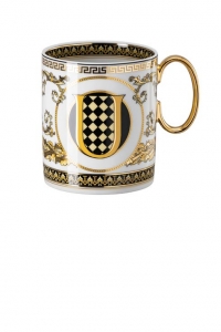 Versace Virtus Gala Alphabet Mug With Handle - U