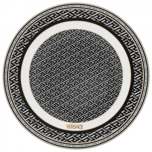 Versace La Greca Signature Black Service Plate - 13"