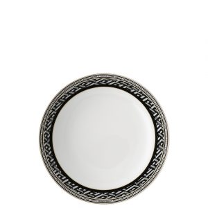 Versace La Greca Signature Black Soup Plate - 8.5"