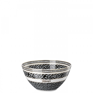 Versace La Greca Signature Black Bowl - 7"
