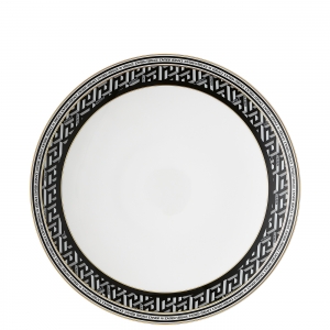 Versace La Greca Signature Black Gourmet Plate - 11" diameter