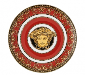 Versace Medusa Red Modern Bread & Butter Plate - 6.7"