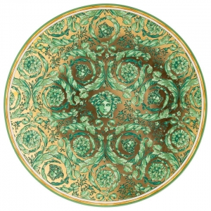 Versace Medusa Garland Green Christmas Plate
