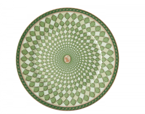 Rosenthal x Swarovski Signum Fern Green Bread Plate - 7"