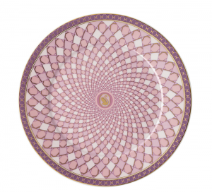 Rosenthal x Swarovski Signum Rose Pink Bread Plate - 7"