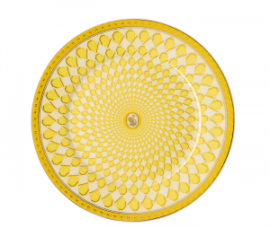 Rosenthal x Swarovski Signum Jonquil Yellow Bread Plate - 7"