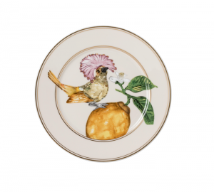 Rosenthal x Swarovski Idyllia Bread Plate / Flycatcher -7"