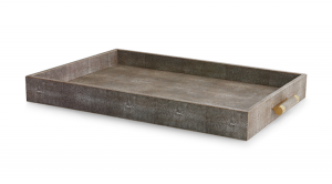 AERIN Classic Shagreen Butler Tray - Chocolate