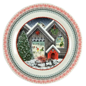 Gien 2025 Scandinavian Chalet Christmas Plate