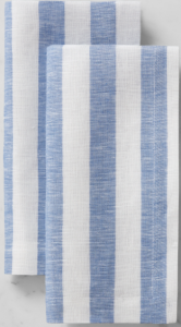 SFERRA Stramare White/Ocean Dinner Napkin - 22" Square / Set 4
