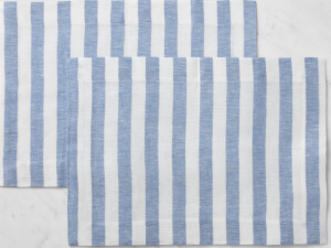 SFERRA Stramare White/Ocean Placemat - 14" x  20" - Set 4