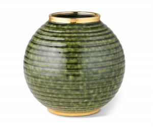 AERIN Calinda Round Vase / Forest Green - 6.1"