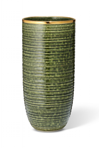 AERIN Calinda Tall Vase / Forest Green -11"