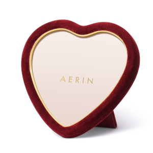 AERIN Valentina Velvet Heart Frame / Cinnabar