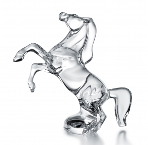 Baccarat Rearing Horse Sculpture