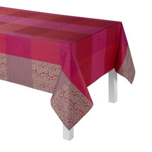 Le Jacquard Francais Fleurs De Kyoto Cherry Coated Tablecloth - 69 x 98