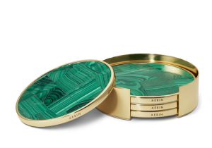AERIN Lucas Mosaic Coaster Set / 4 - Malachite
