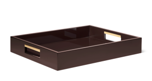 AERIN Piero Lacquer Tray - Chocolate