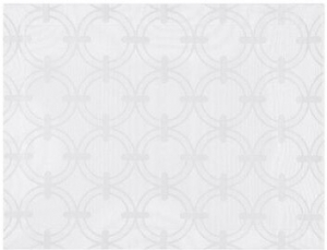 Le Jacquard Francais Anneaux White Placemat - 14" x 19" / Set 4