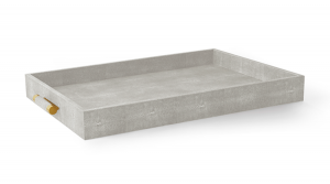 AERIN Classic Shagreen Serving Tray - Dove