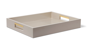 AERIN Piero Lacquer Tray - Taupe