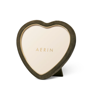 AERIN Piero Suede Heart Frame / Juniper